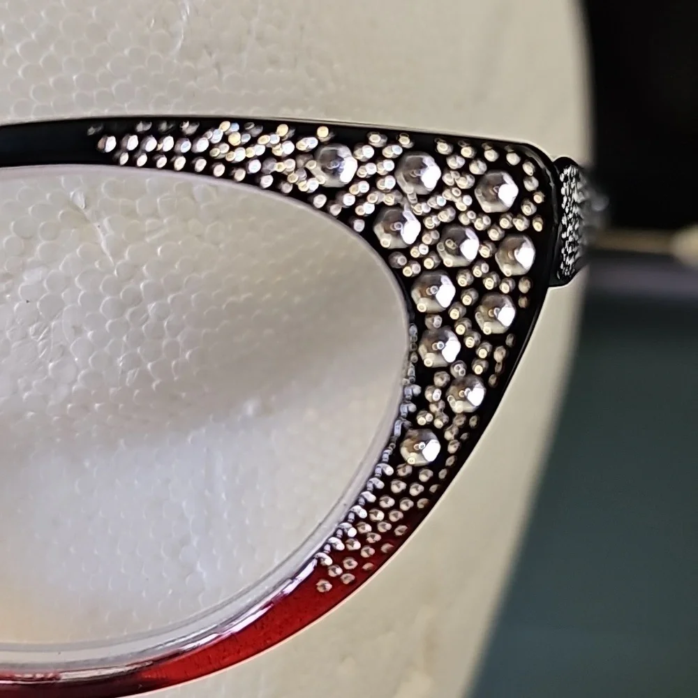 Eyeglasses 🕶 women's vintage‎ inspired reading glasses 350. 63+1mm. Reinstones.